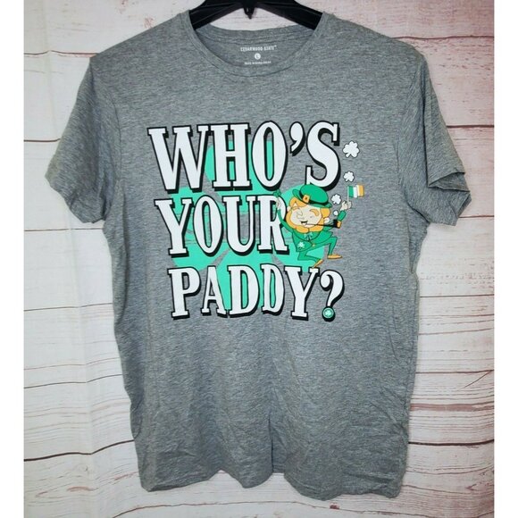 Cedar Wood State L Whos Your Paddy Short Sleeve St Patrick's Day Shirt - Picture 1 of 10